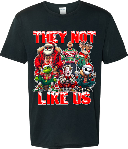 CHRISTMAS CHARACTERS THEY NOT LIKE US SHIRTS AND HOODIES