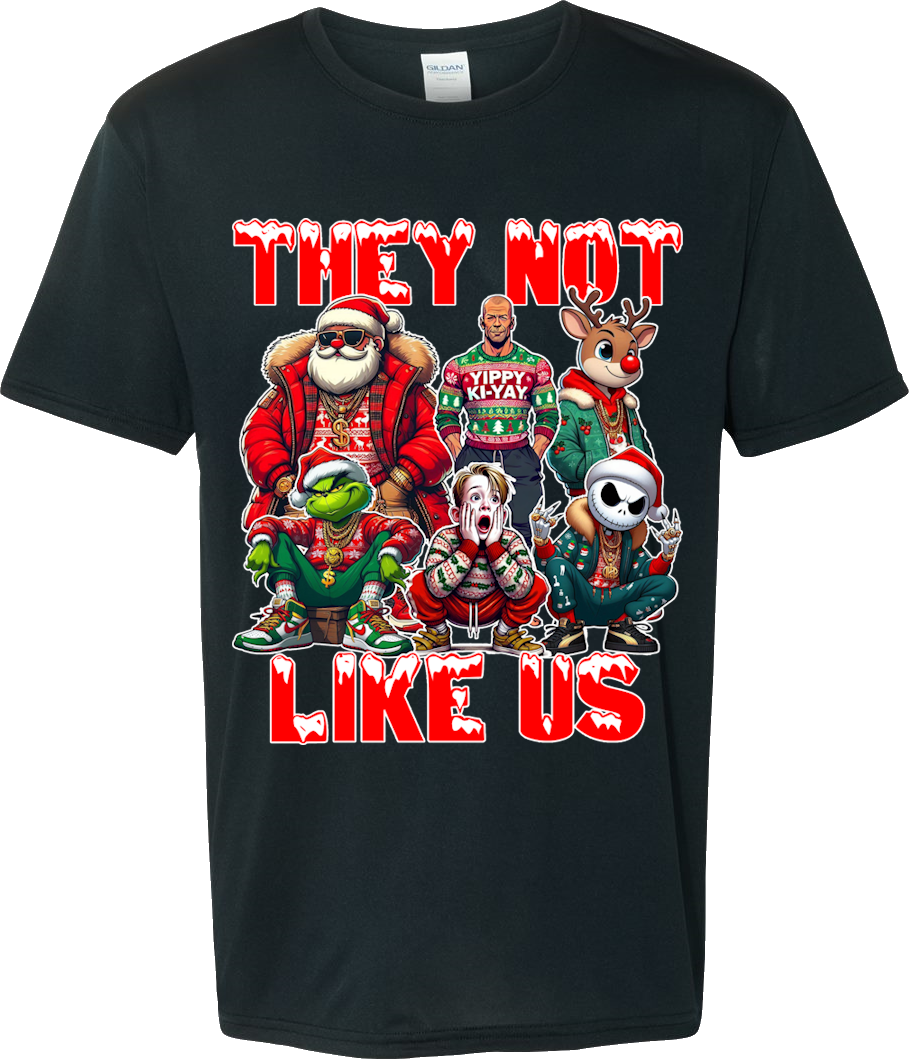 CHRISTMAS CHARACTERS THEY NOT LIKE US SHIRTS AND HOODIES