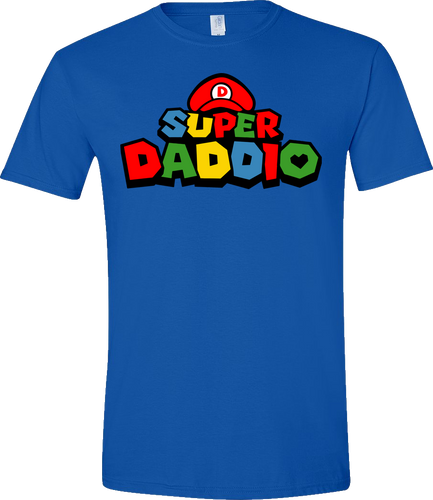 SUPER DADDIO SUPER MARIO BROTHERS DAD FATHERS DAY SHIRT