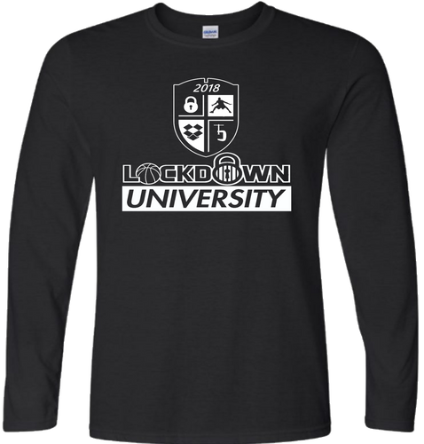 Lockdown University Long Black Tee