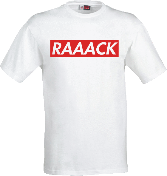 RAAACK WHITE SHORT TEE