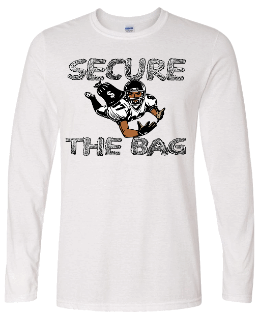 Secure The Bag Long White Tee