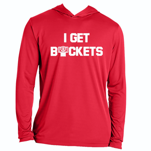 I GET BUCKETS SLIM FIT PERFORMANCE WORKOUT HOODIE All Colors