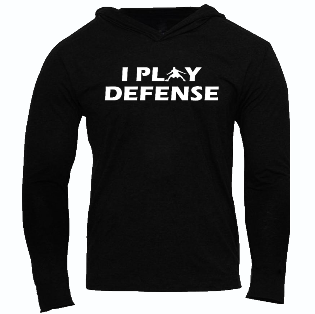 I PLAY DEFENSE SLIM FIT PERFORMANCE WORKOUT HOODIE All Colors