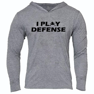 I PLAY DEFENSE SLIM FIT PERFORMANCE WORKOUT HOODIE All Colors