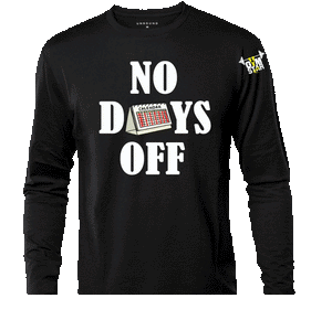 No Days Off Long Black Tee